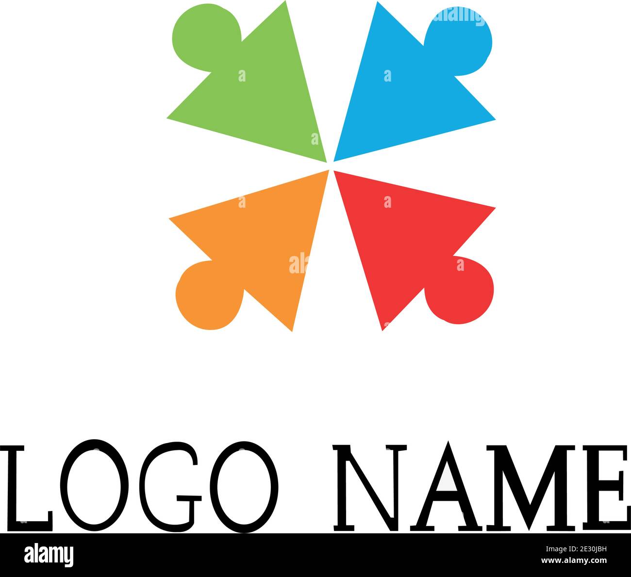 vettore di logo per l'adozione del bambino e la cura della comunità Illustrazione Vettoriale