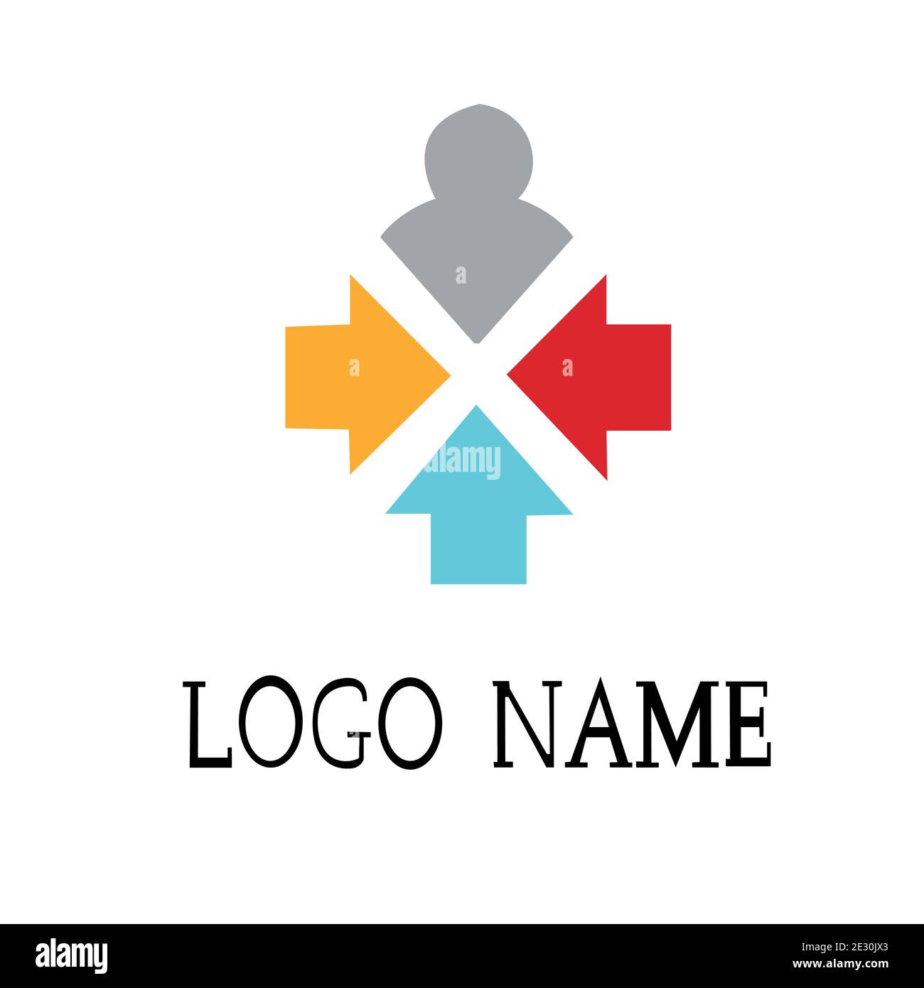 Disegno vettoriale del logo dell'imprenditore per l'uomo d'affari Illustrazione Vettoriale