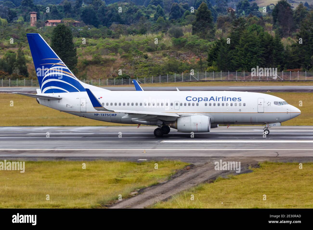 Medellin, Colombia - 25 gennaio 2019: Copa Airlines Boeing 737-700 aereo all'aeroporto di Medellin Rionegro (MDE) in Colombia. Foto Stock