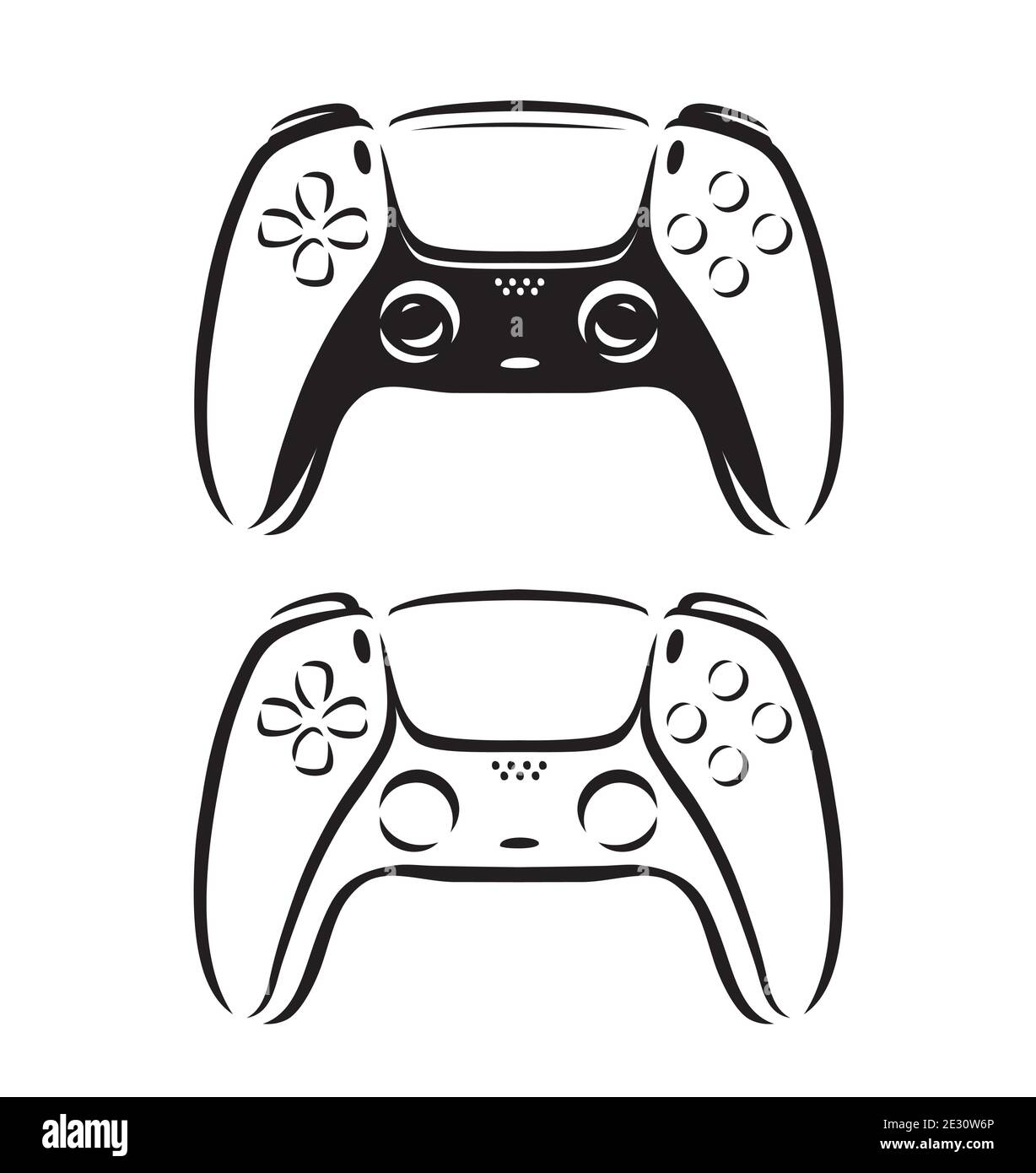 Simbolo del controller di gioco. Vettore del logo del gamepad video Illustrazione Vettoriale