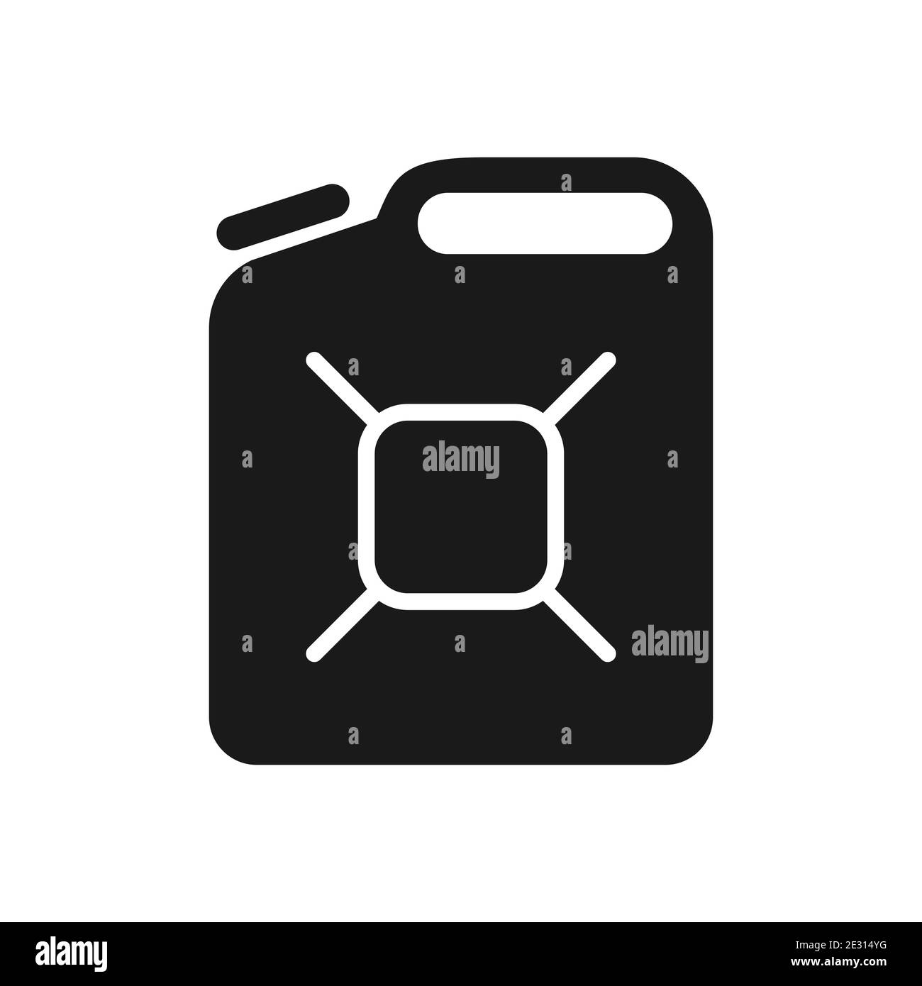 Contenitore del liquido con icona jerrycan isolato su sfondo bianco. Illustrazione vettoriale. Illustrazione Vettoriale