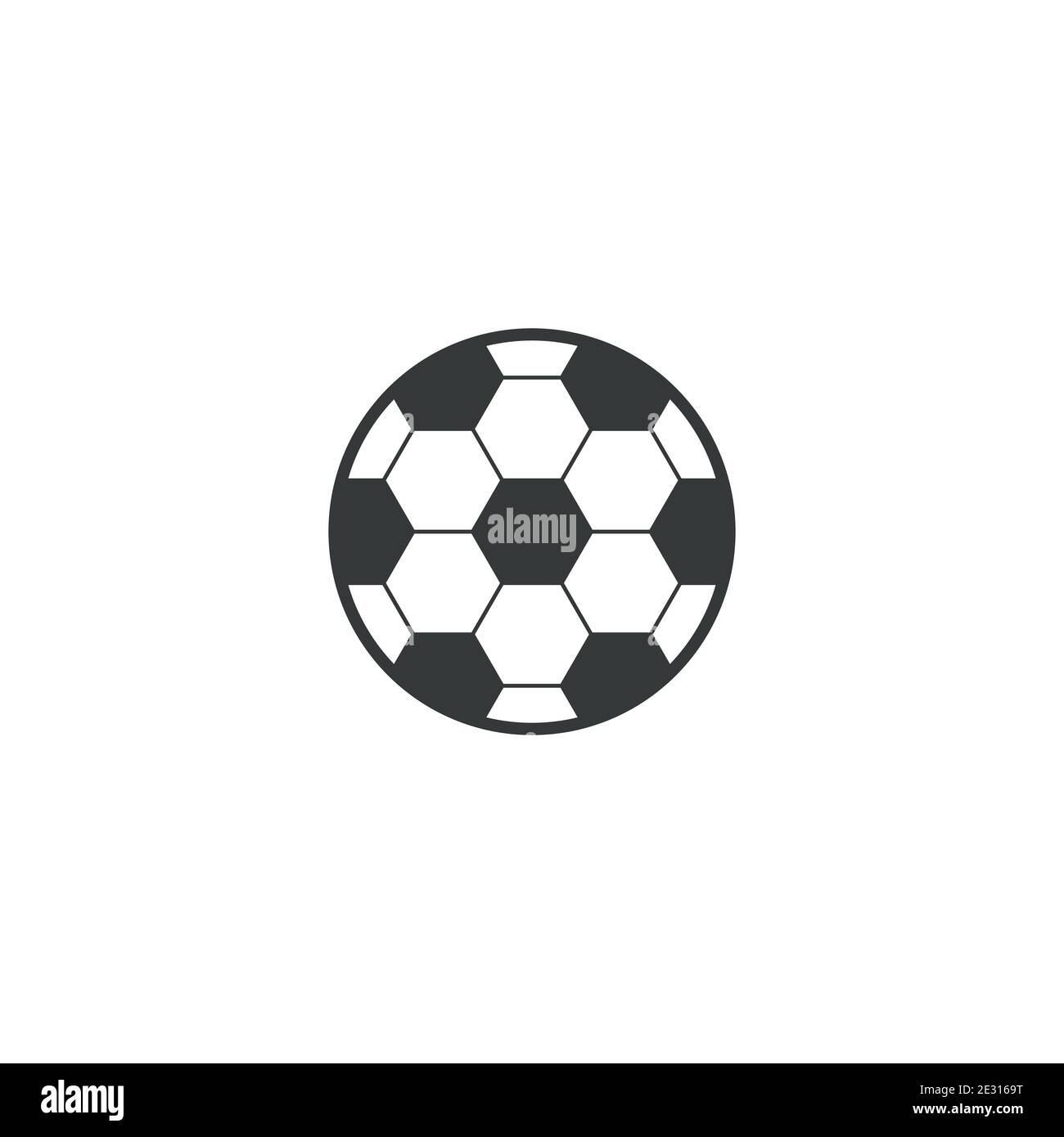 Pallone da calcio. Illustrazione vettoriale isolata su sfondo bianco. Illustrazione Vettoriale
