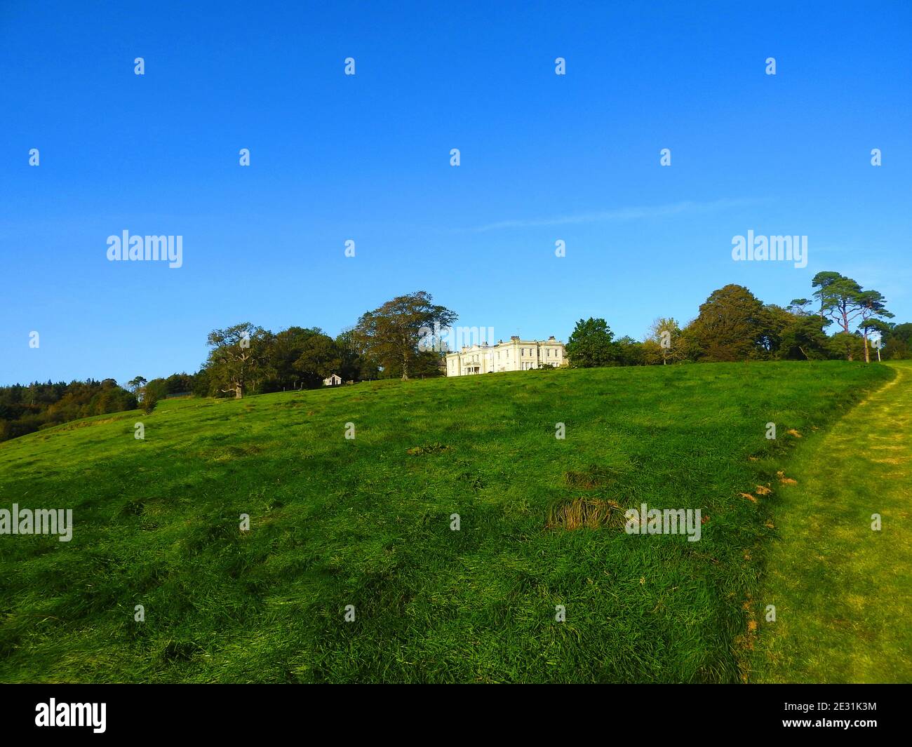 Vista a distanza di Wyrisie Hall nel 2020 Foto Stock