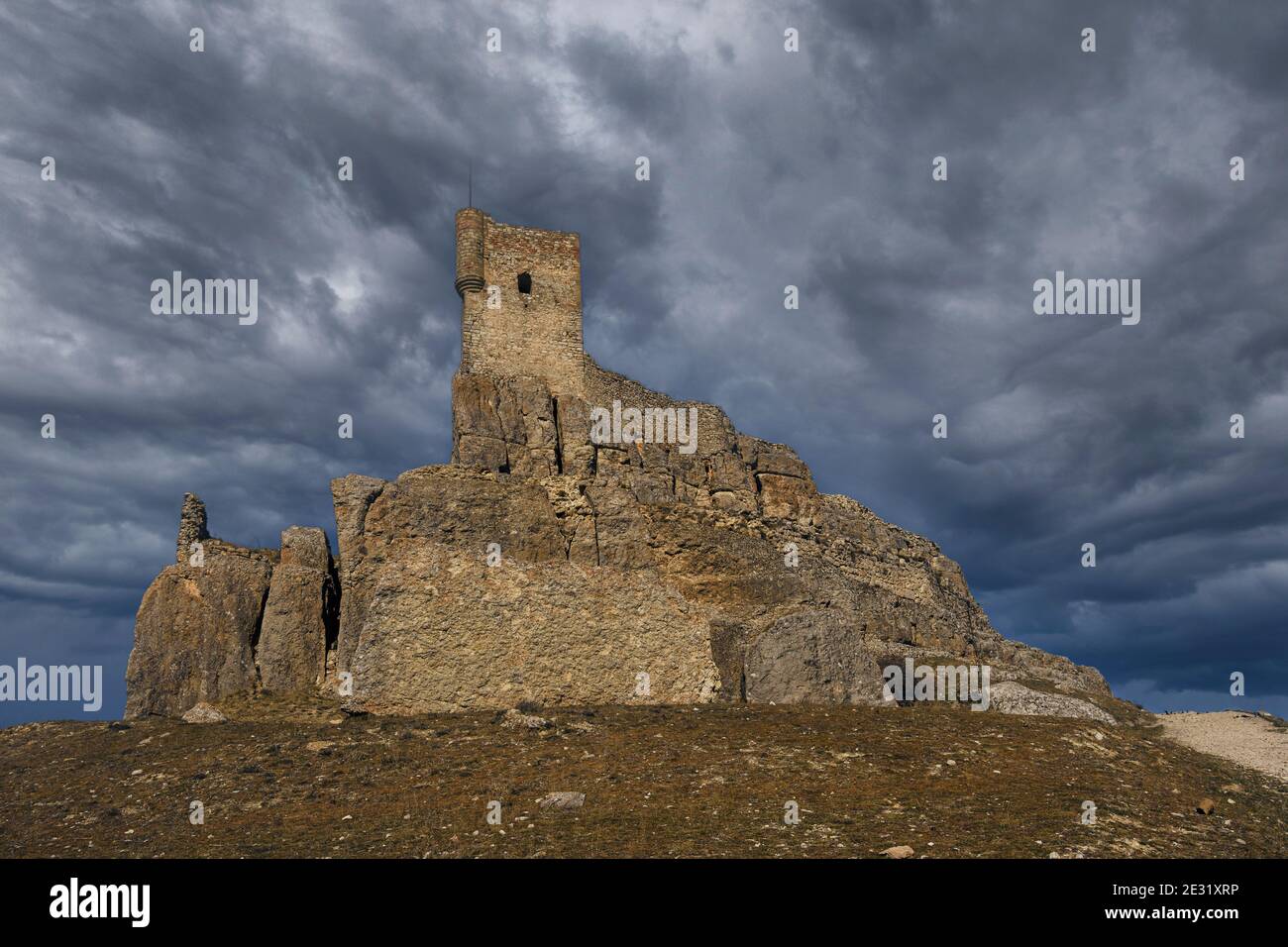 Castillo de Atienza escenario de Juego de Tronos Foto Stock