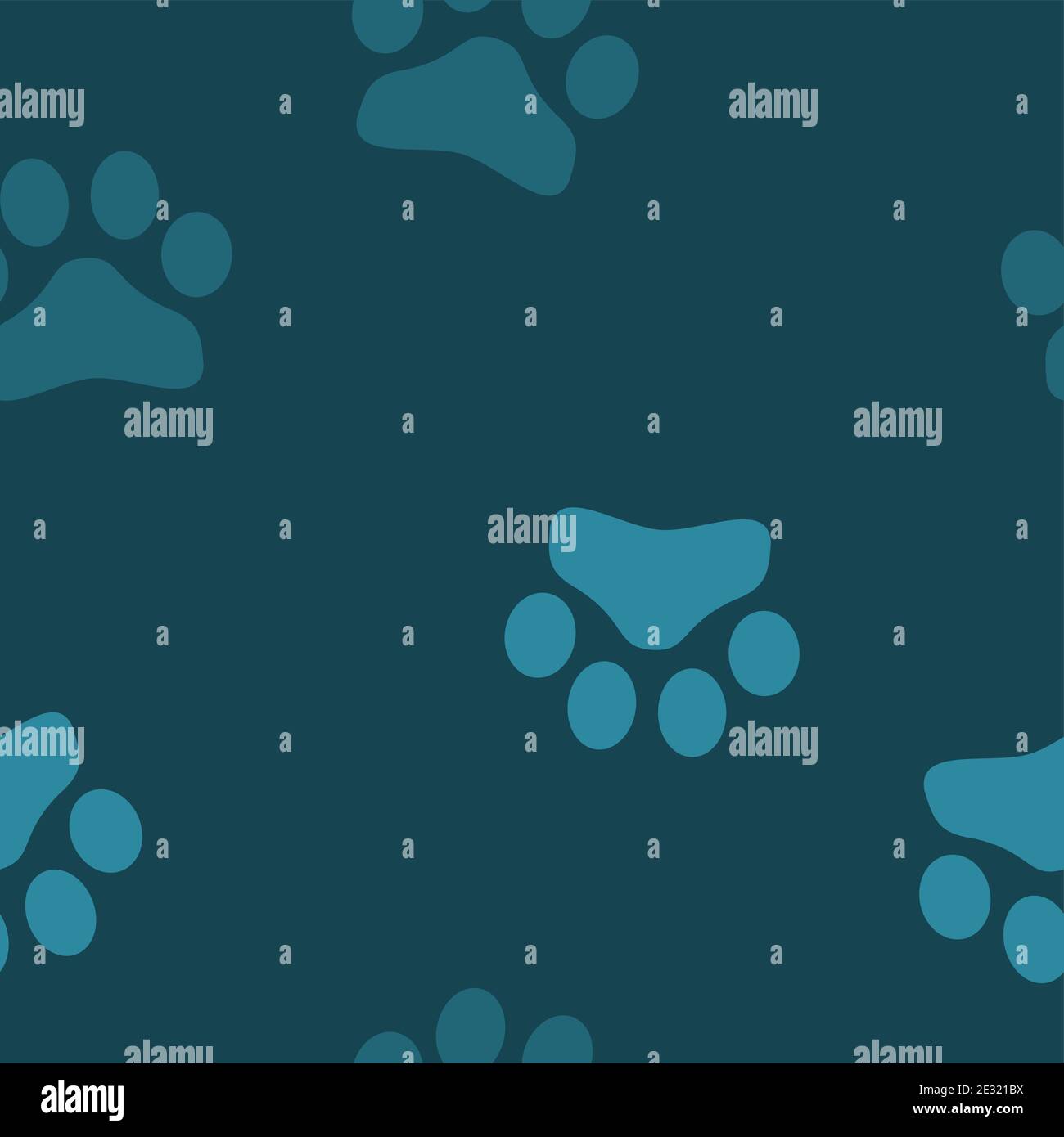 Modello senza giunture con tema: Cani. Canine. Tavolozza dei colori completamente modificabile. Illustrazione Vettoriale