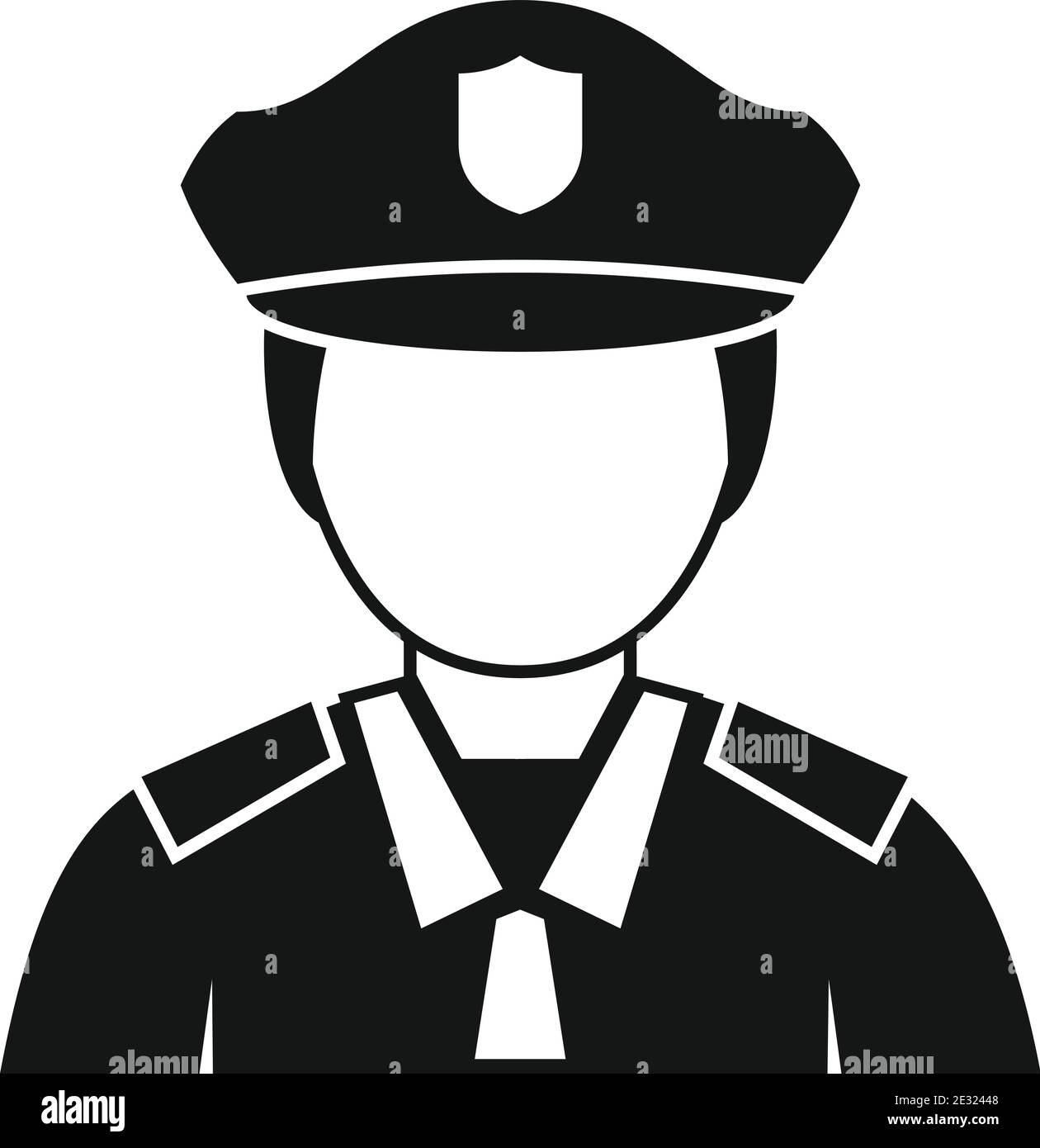 Icona del poliziotto cittadino, stile semplice Illustrazione Vettoriale