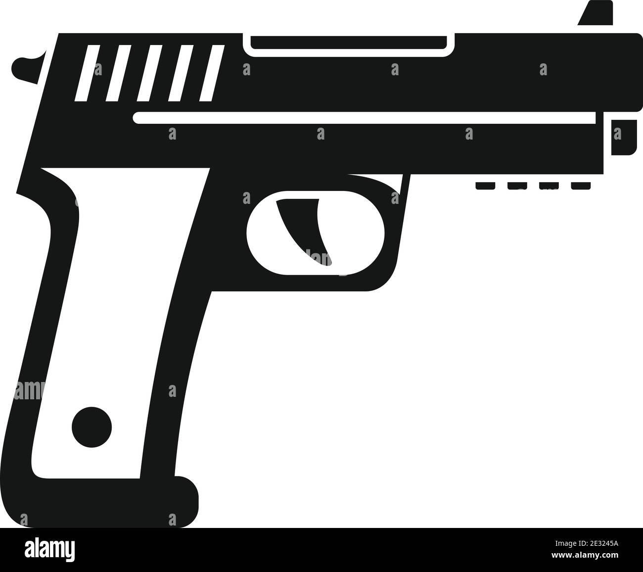 Icona pistola poliziotto, stile semplice Illustrazione Vettoriale