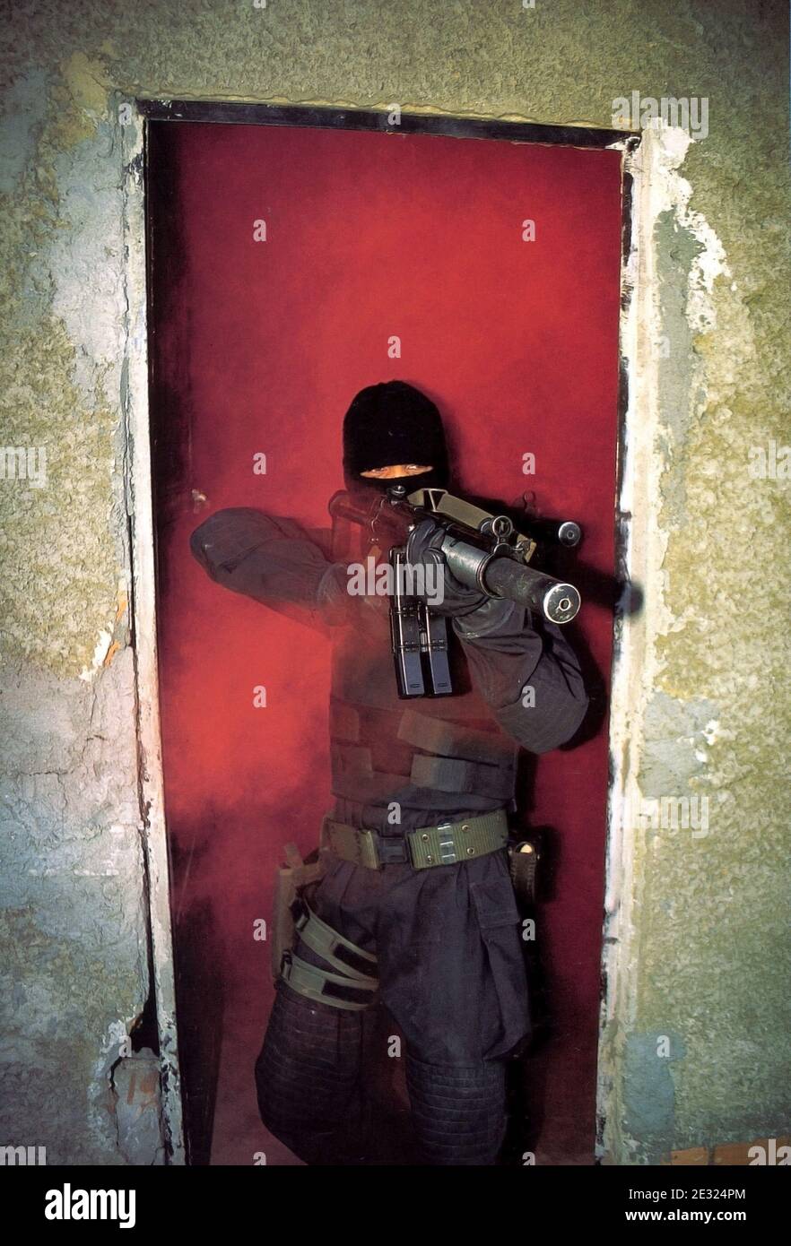 Rio de Janeiro, Brasile, 30 luglio 1998. Marina della Marina del Brasile, durante l'allenamento a Battaglione Tonelero nella zona ovest della città di Rio de Jane Foto Stock
