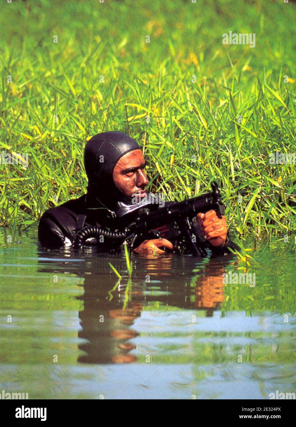 Rio de Janeiro, Brasile, 30 luglio 1998. Marina della Marina del Brasile, durante l'allenamento a Battaglione Tonelero nella zona ovest della città di Rio de Jane Foto Stock