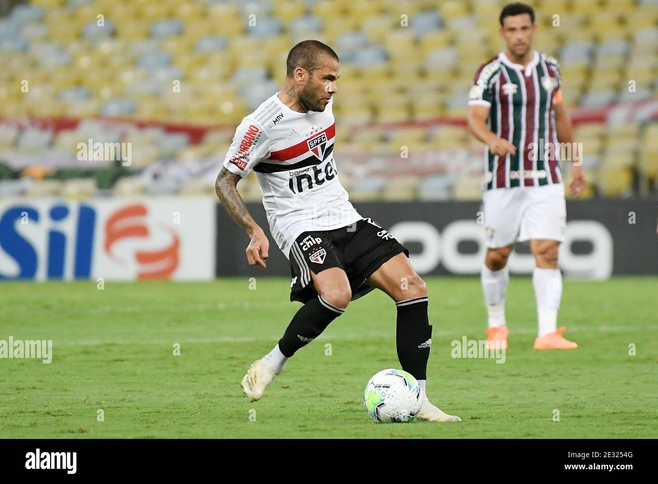 Rio de Janeiro, Brasile, 26 dicembre 2020. Il giocatore di calcio Daniel Alves della squadra di São Paulo, durante la partita Fluminense x São Paulo per il Braz Foto Stock