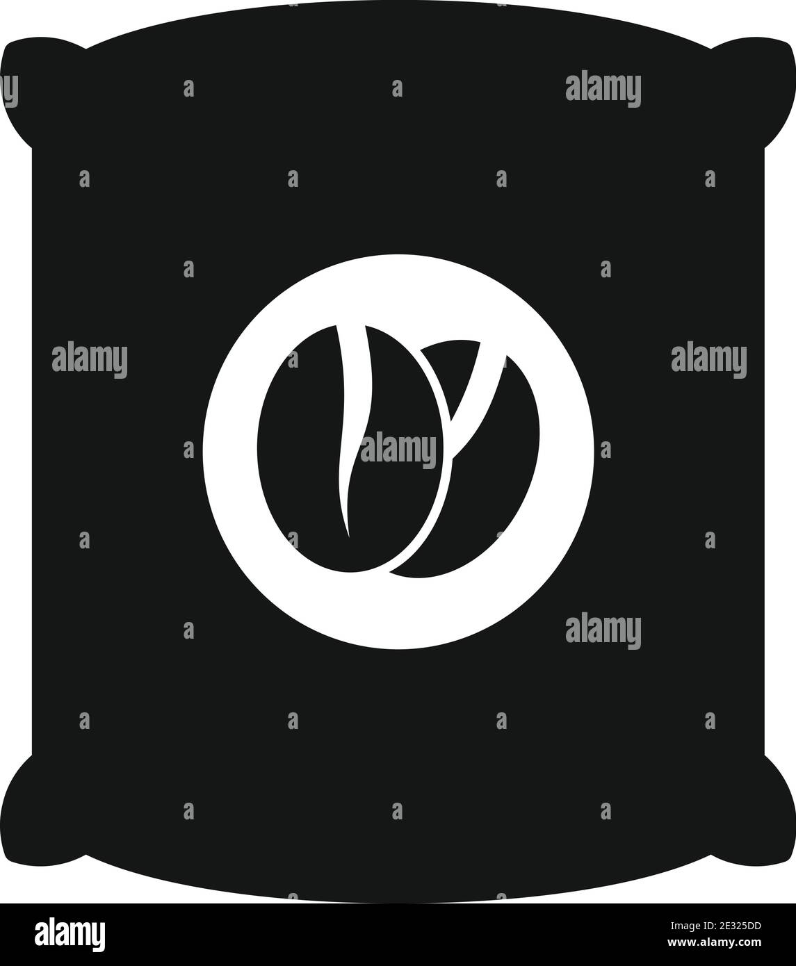 Icona del sacco dei chicchi di caffè, stile semplice Illustrazione Vettoriale