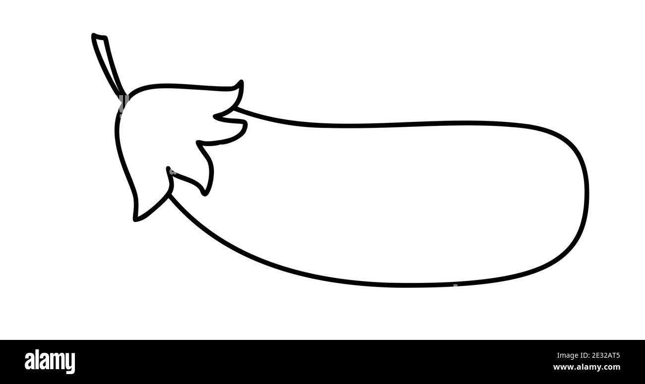 Melanzane per bambini da colorare libro eps.10 Illustrazione Vettoriale