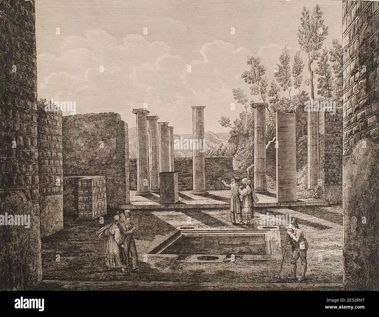 Luigi Rossini Pompei Casa di Giuseppe II. Foto Stock
