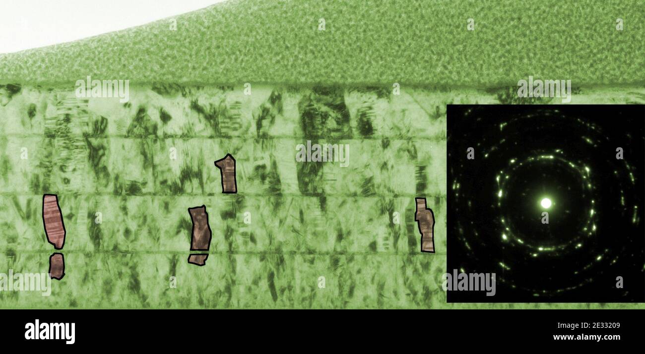 Campi magnetici; microscopio elettronico a trasmissione (5884978267). Foto Stock