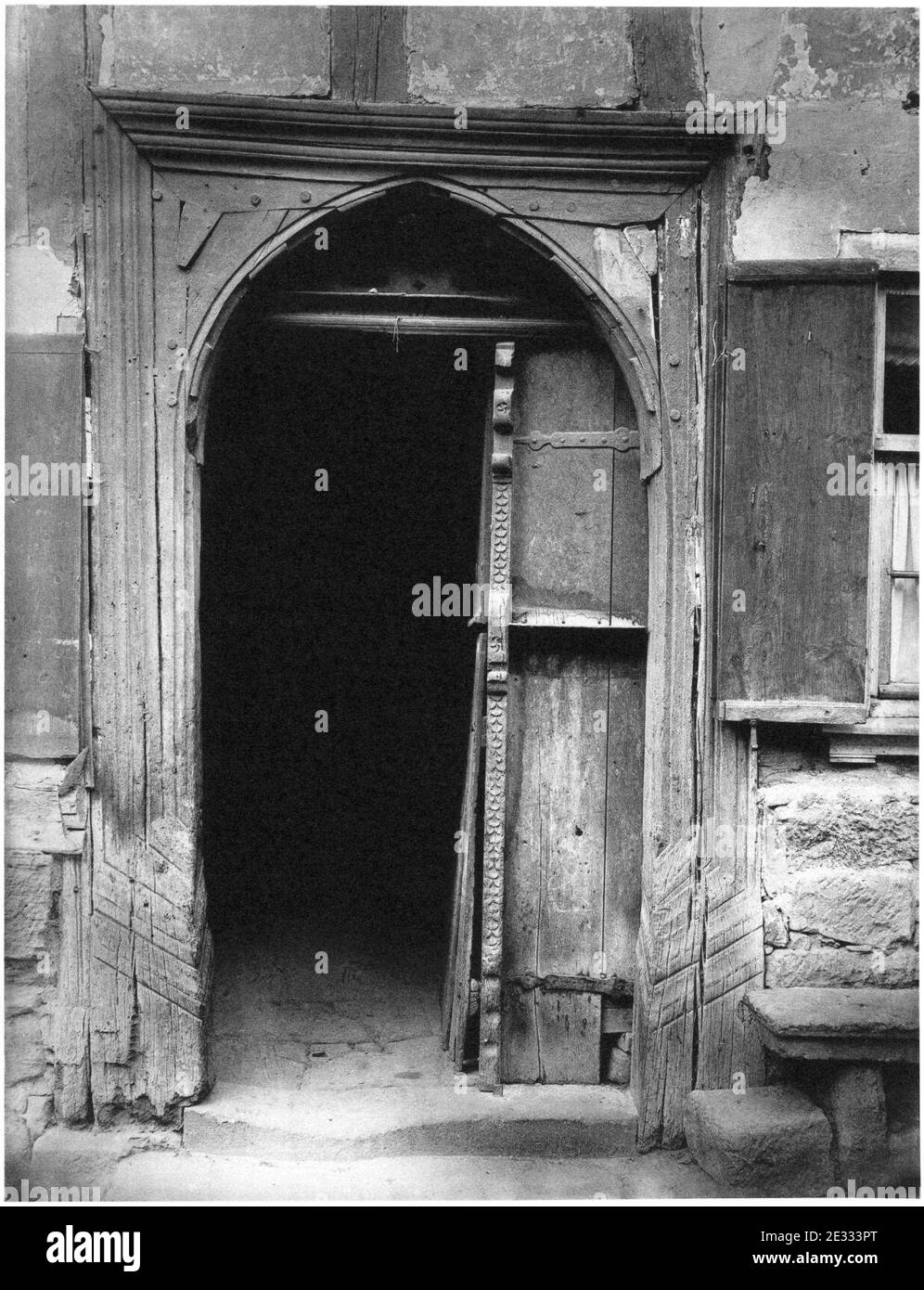 Ludwig Bickell-Hessische Holzbauten-Heft 02 03-1891-018-Fritzlar am Muensterplatz unter den Kraemen D 25 c 1470. Foto Stock