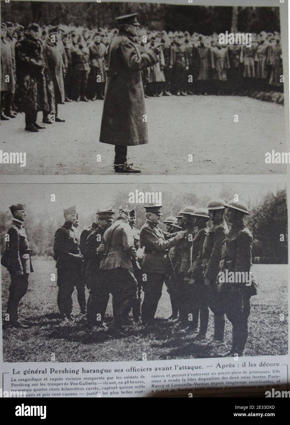 M 253 4 Pershing arrangigue les soldats puis les décore. Foto Stock