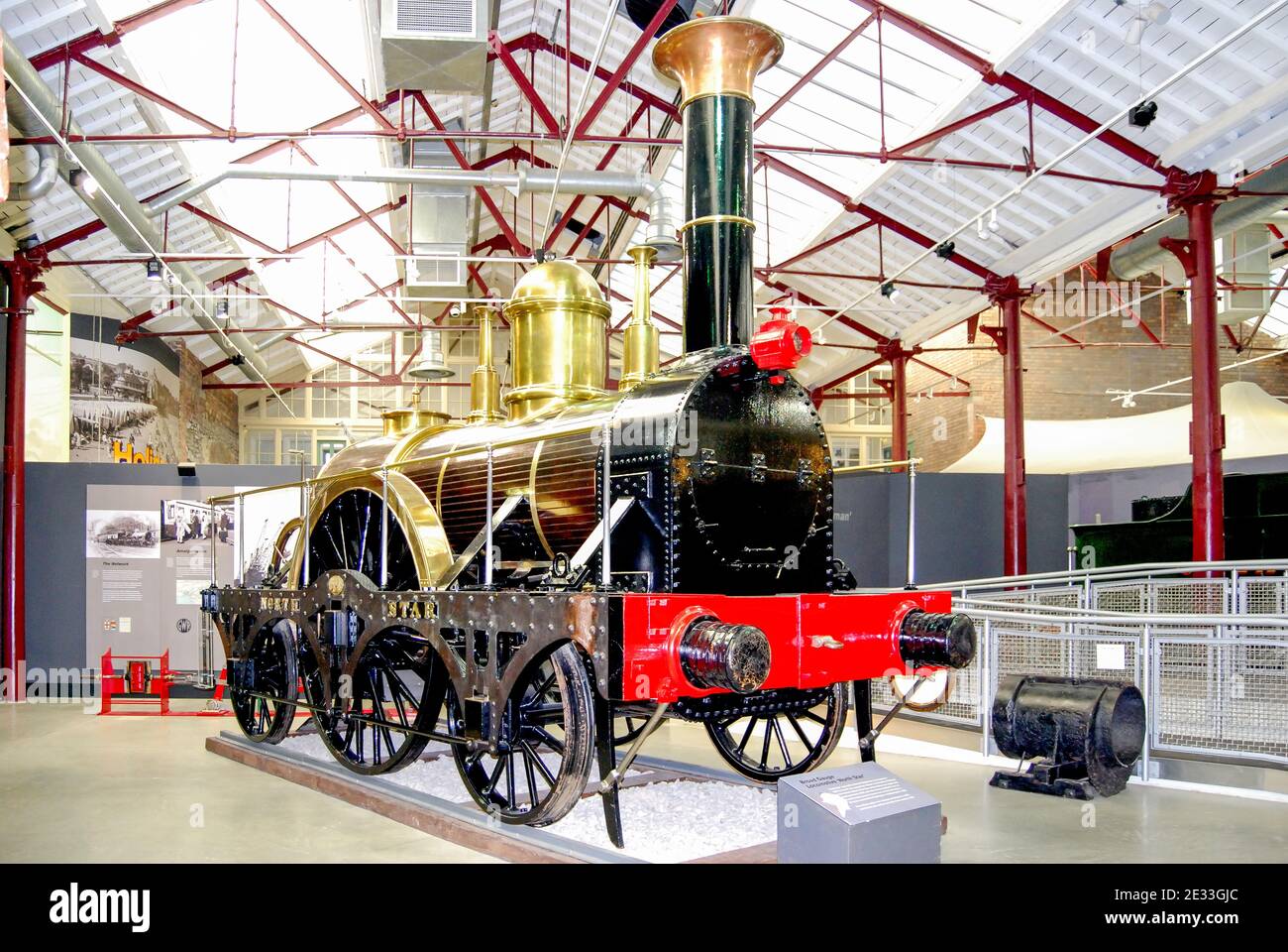 Il 'North Star' locomotiva a vapore, Swindon 'STEAM' Museo Ferroviario, Swindon, Wiltshire, Inghilterra, Regno Unito Foto Stock