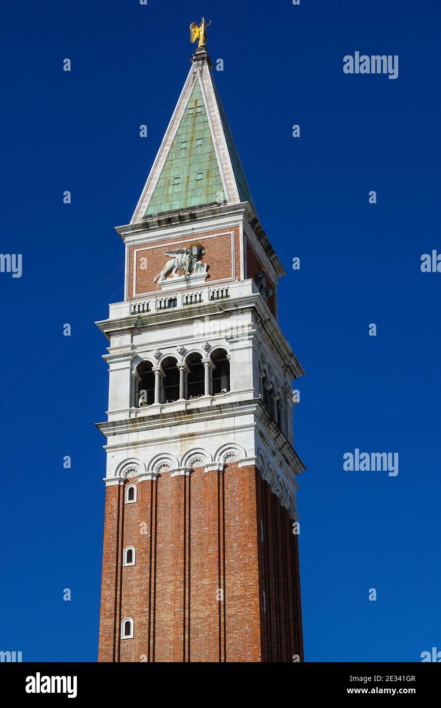 Campanile di San Marco, il campanile della Basilica di San Marco a Venezia Foto Stock