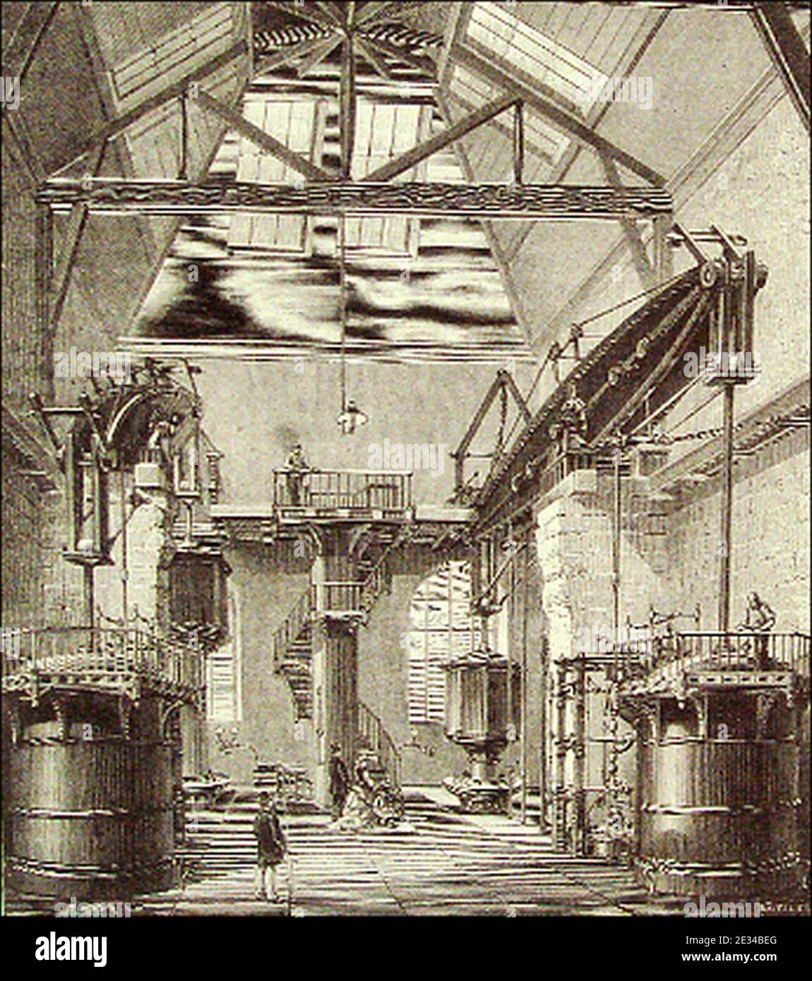 Macchina di Marly. La pompe à feu de Chaillot vers 1880 Foto stock - Alamy