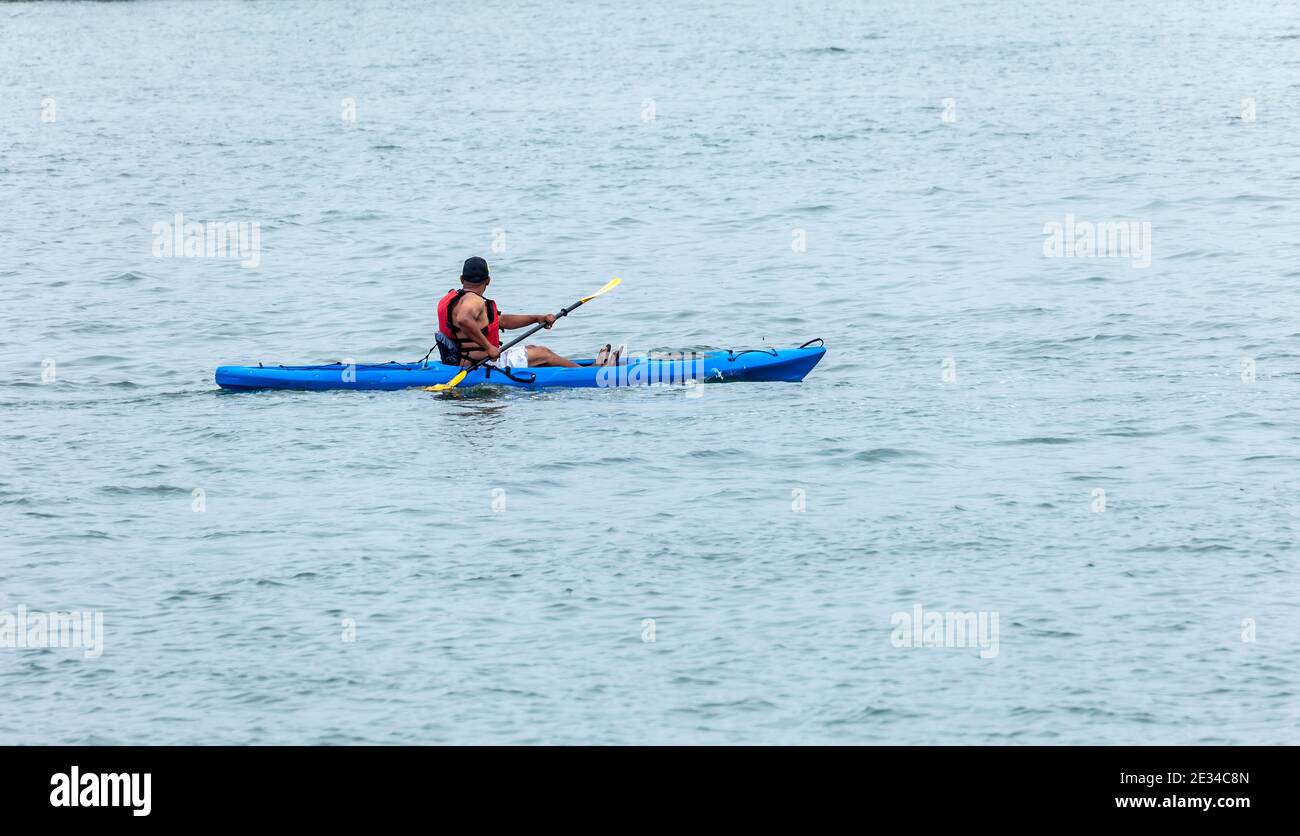 Kayaker Foto Stock