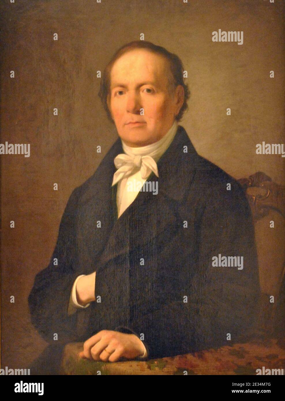 Luigi Asioli (1817-1877) Ritratto di Giuseppe Asioli. Foto Stock