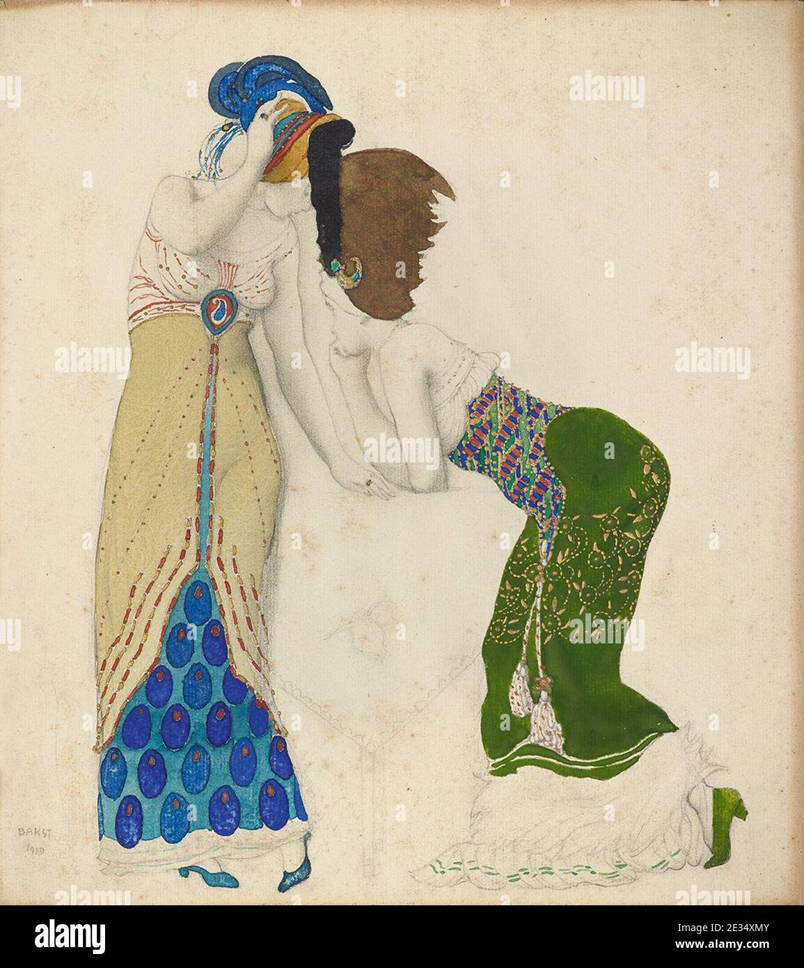 Leon Bakst - fantasie sur le costume moderne (1910, MAGMA). Foto Stock
