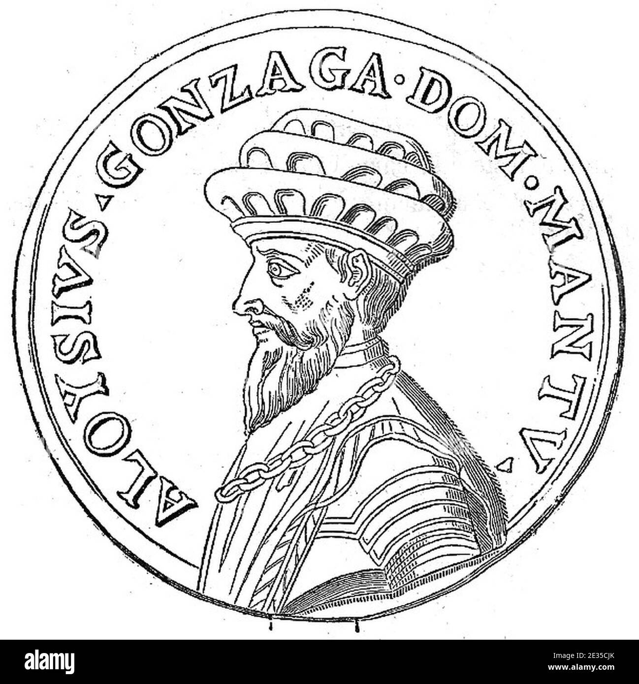 Luigi Gonzaga primo Capitano del popolo. Foto Stock
