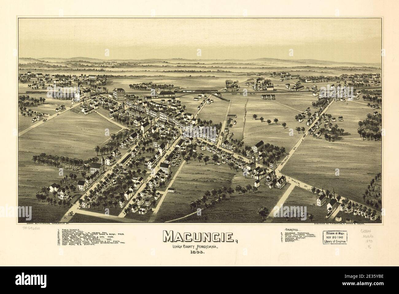 Macungie, Lehigh County, Pennsylvania, 1893. Foto Stock