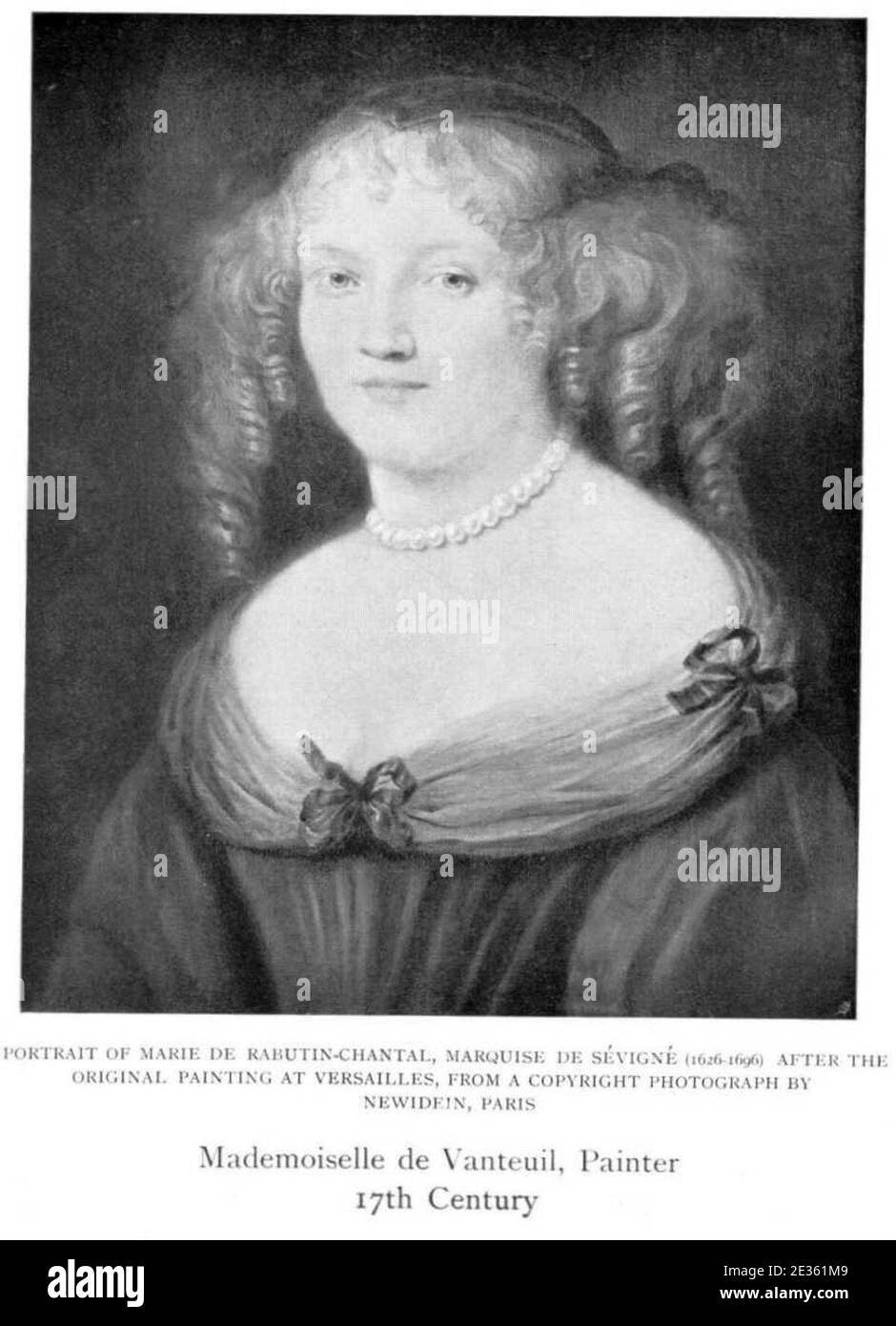 Mademoiselle de Vanteuil - Ritratto di Marie de Rabutin-Chantal, Marquise de Sévigné (1626-1696). Foto Stock