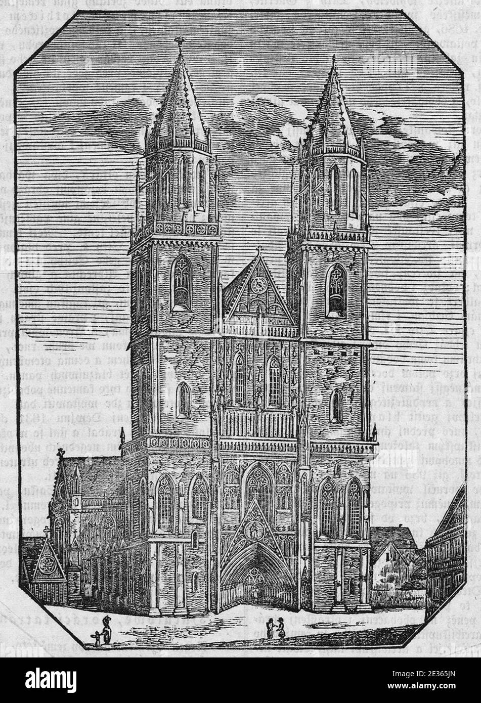 Cattedrale di Magdeburgo 1834. Foto Stock