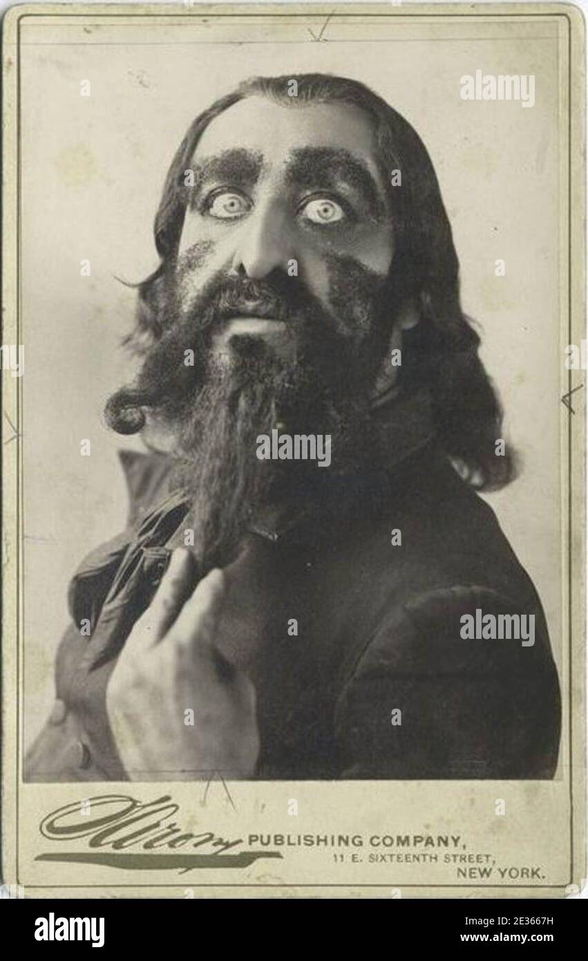 Wilton Lackaye come Svengali nella produzione originale americana (1895) Foto Stock