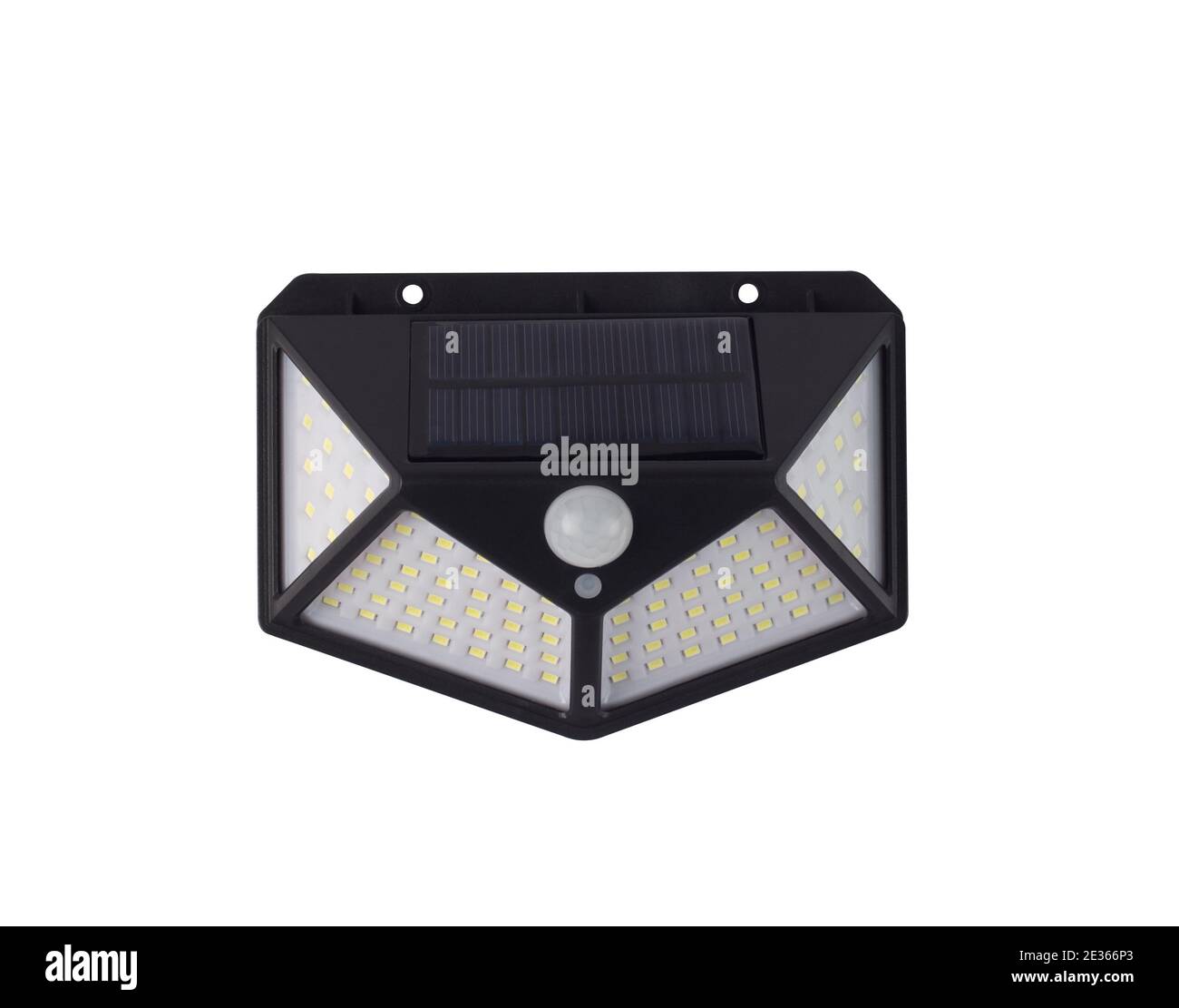lampada a celle solari per luce esterna isolata su bianco sfondo Foto Stock