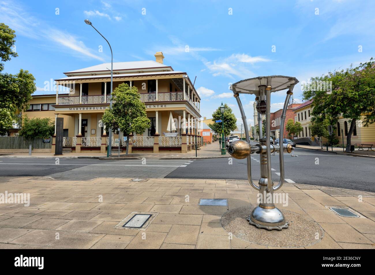 Il Maryborough Heritage Precinct con una macchina per il match making, Maryborough, Queensland, QLD, Australia Foto Stock