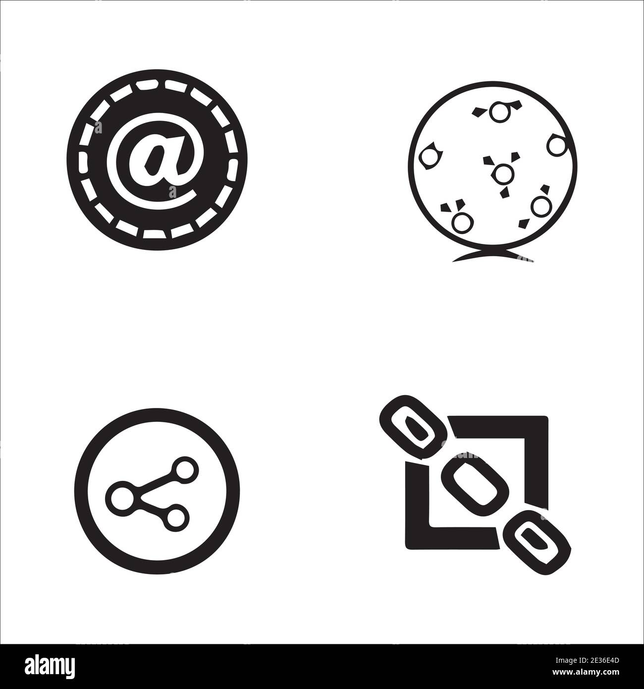 Social media set di icone Illustrazione Vettoriale