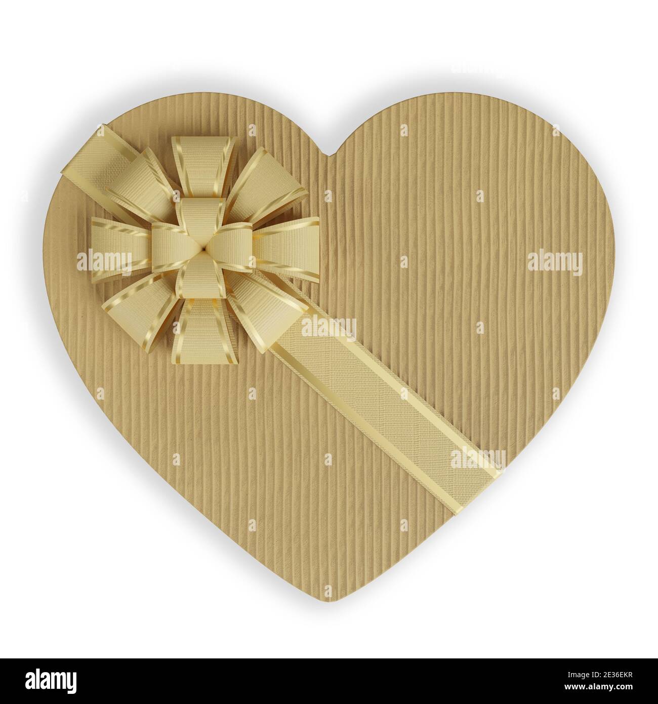 illustrazione 3d. Confezione regalo a forma di cuore. Adatto per San Valentino, matrimonio, fidanzamento e amore. Foto Stock