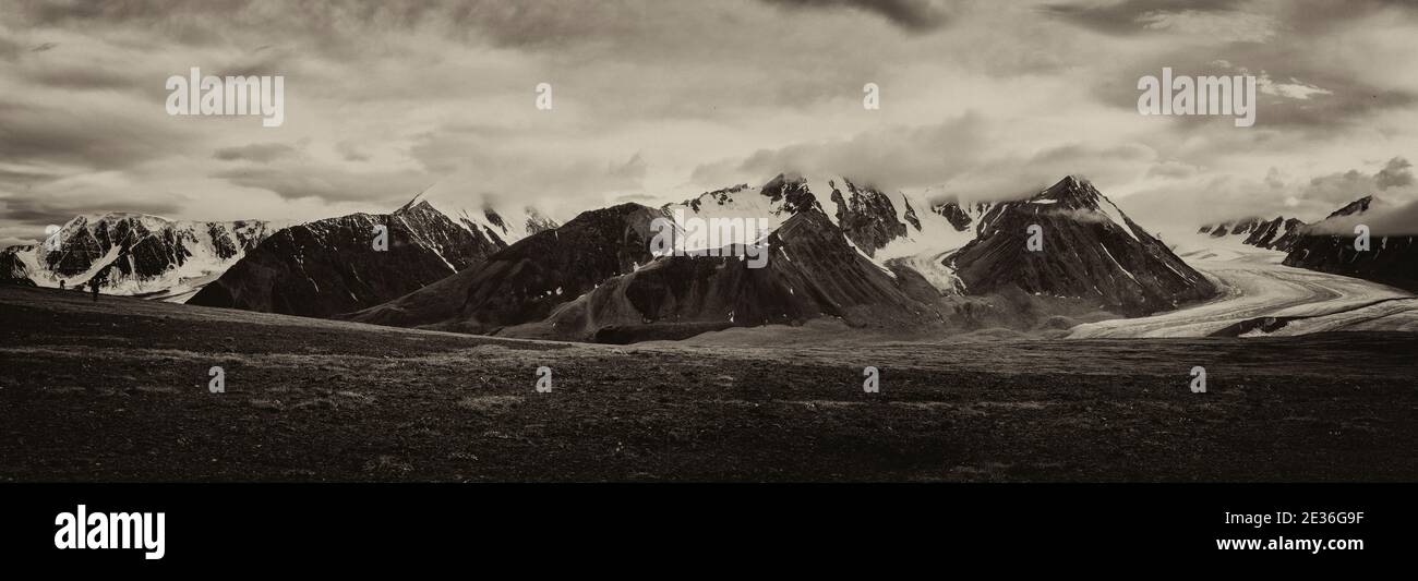 Catena montuosa di 'Altai Tavan Bogd' Foto Stock