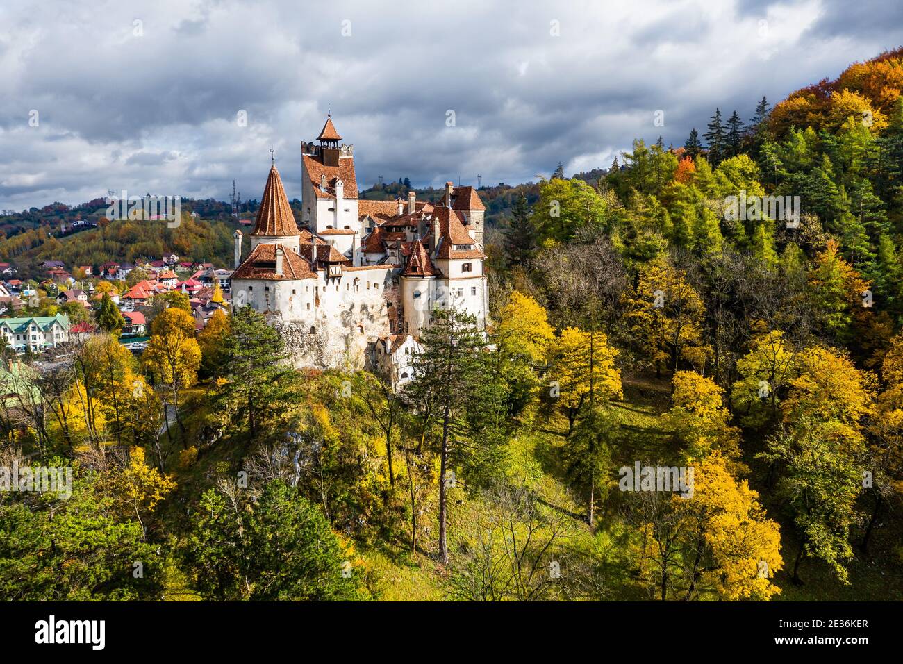 Brasov, in Transilvania. La Romania. Il castello medievale di crusca, noto per la leggenda di Dracula. Foto Stock