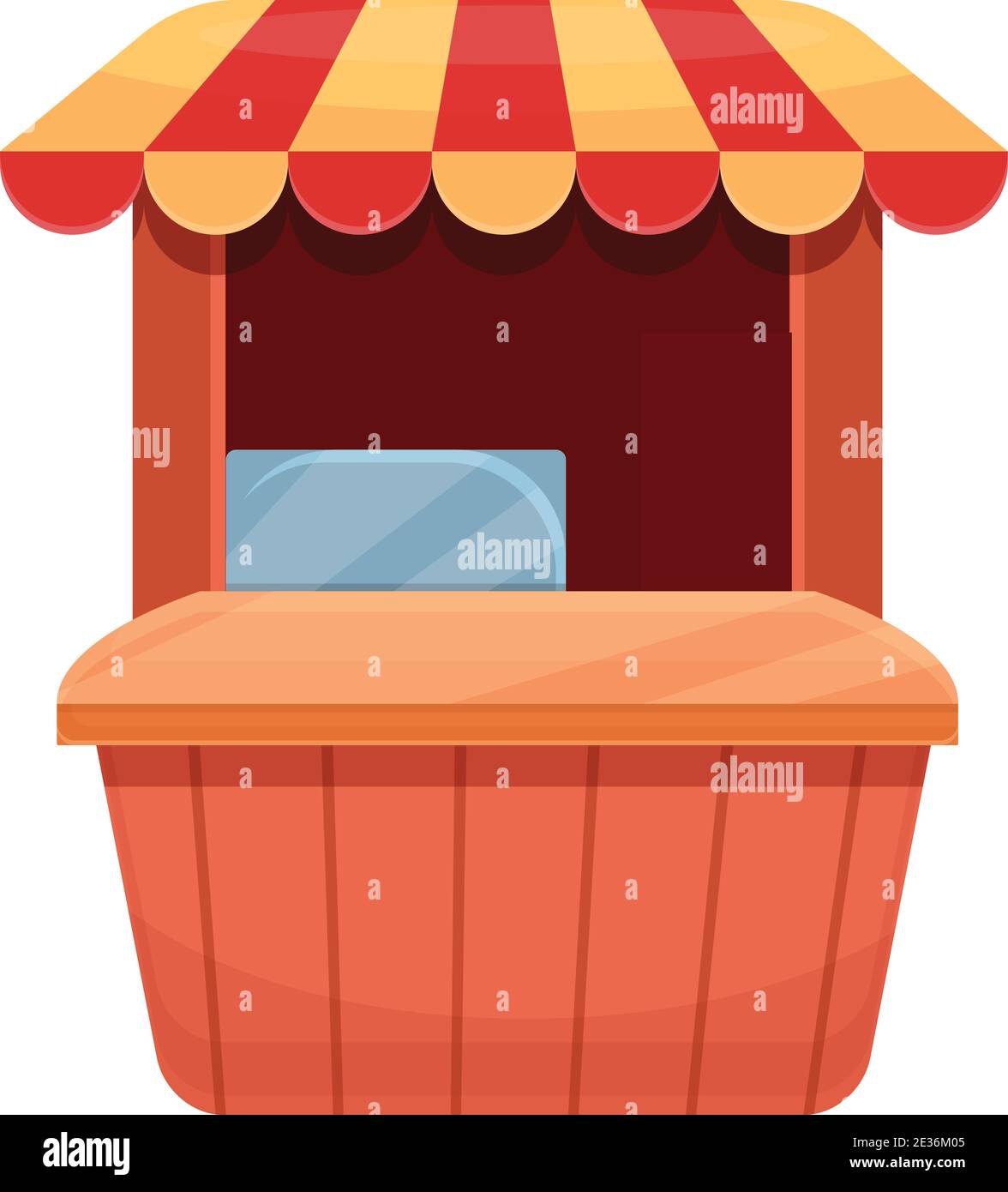 Icona del distributore di cibo di strada. Cartoon di Street food vending stand icona vettoriale per web design isolato su sfondo bianco Illustrazione Vettoriale