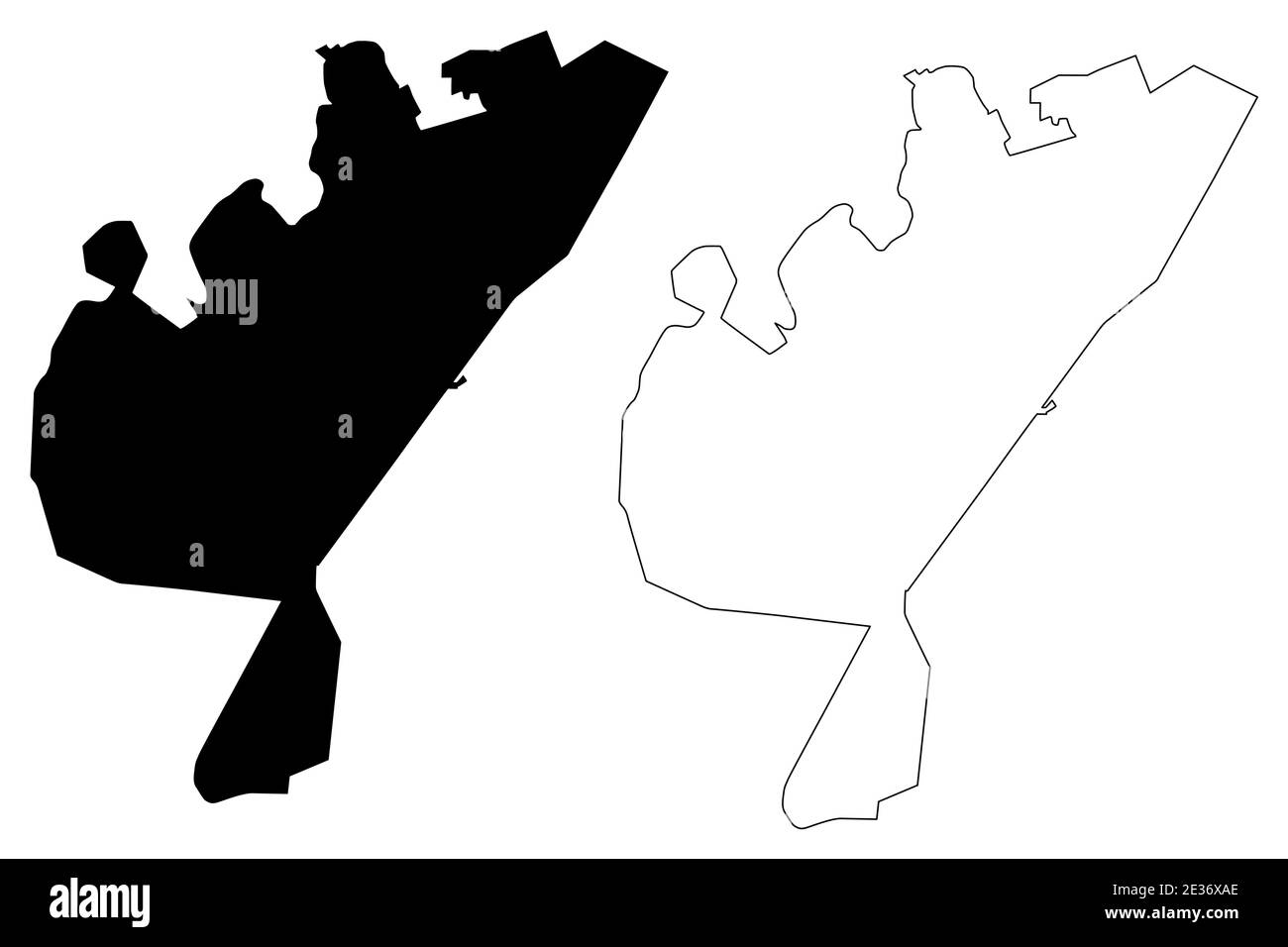 Galax City County, Commonwealth of Virginia (città indipendente, contea degli Stati Uniti, Stati Uniti d'America, Stati Uniti, Stati Uniti, Stati Uniti), illustrazione vettoriale mappa, scrimolo Illustrazione Vettoriale