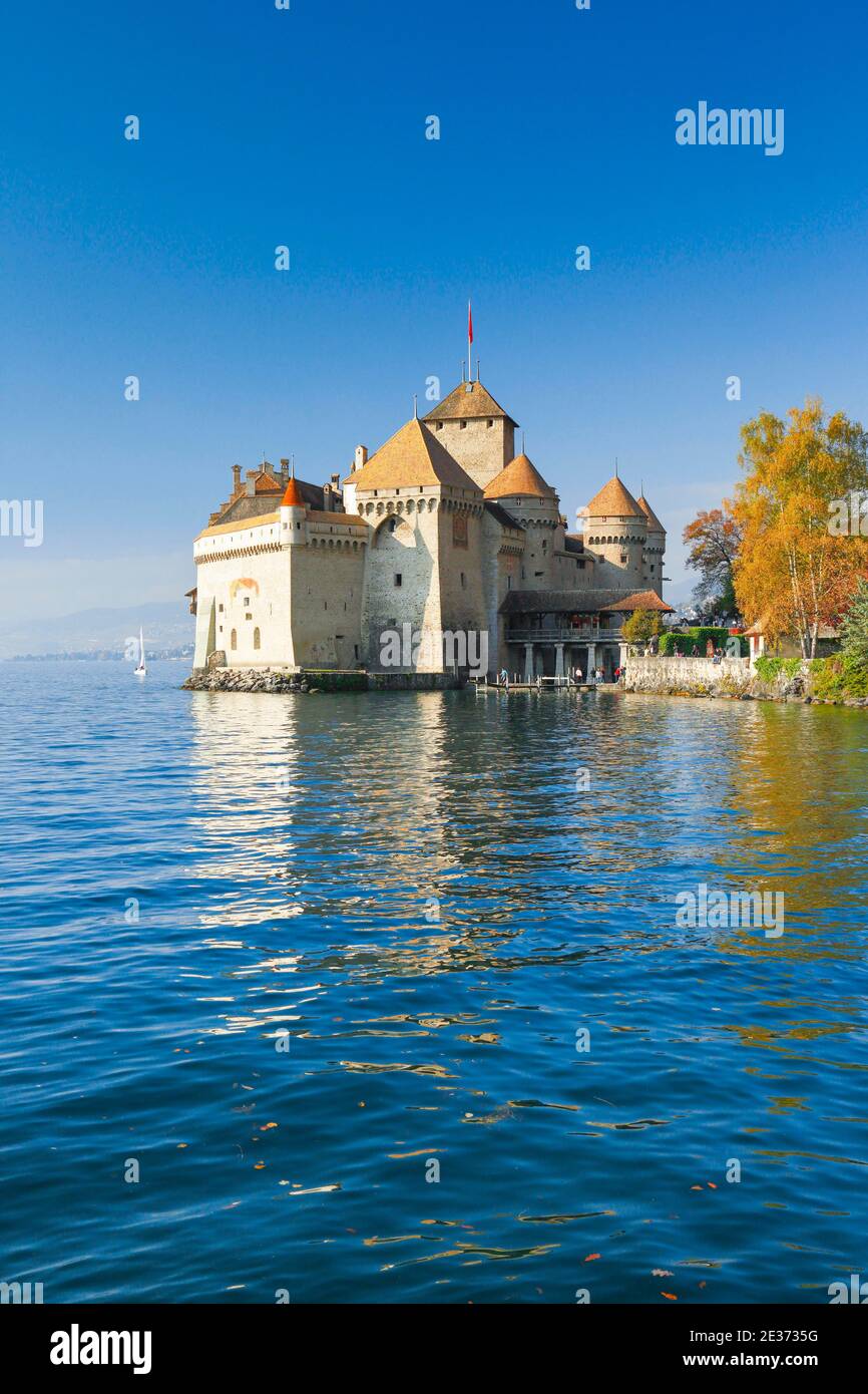 Il Castello di Chillon, Svizzera Foto Stock
