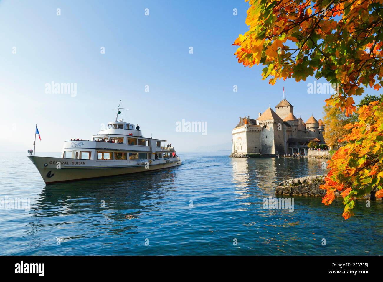 Il Castello di Chillon, Svizzera Foto Stock