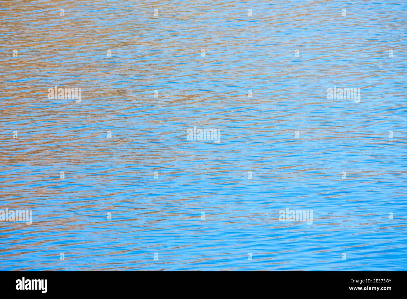Riflesso colorato sulla superficie dell'acqua, Silsersee, Svizzera Foto Stock