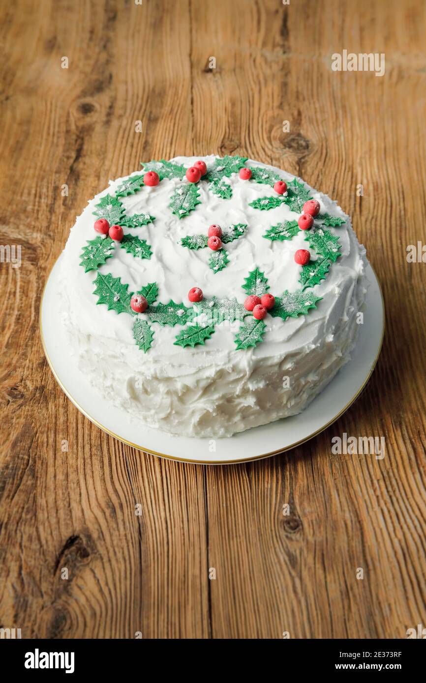 Inglese torta di Natale Foto Stock