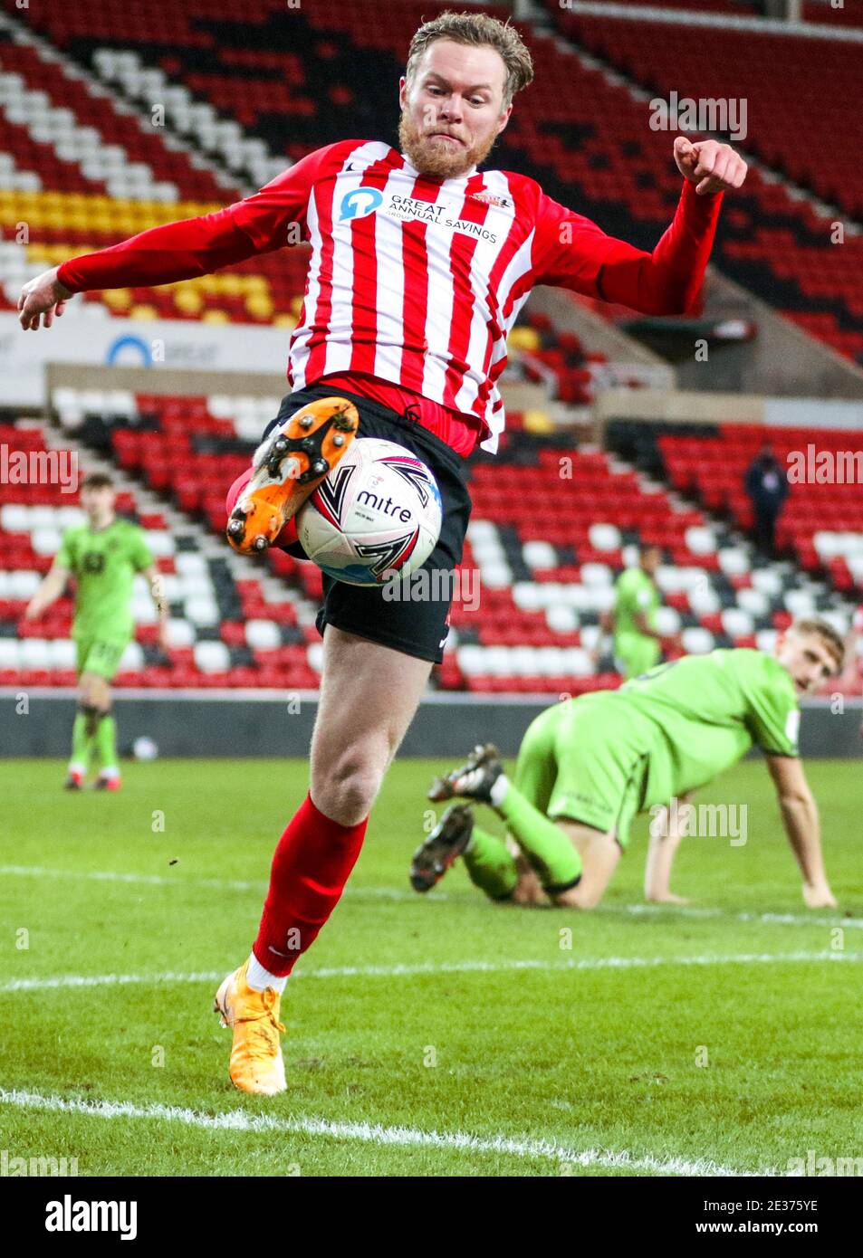 Aiden o'Brien of Sunderland - Sunderland contro Port vale, EFL Trophy, Stadium of Light, Sunderland, Regno Unito - 12 gennaio 2021 solo per uso editoriale - si applicano restrizioni DataCo Foto Stock