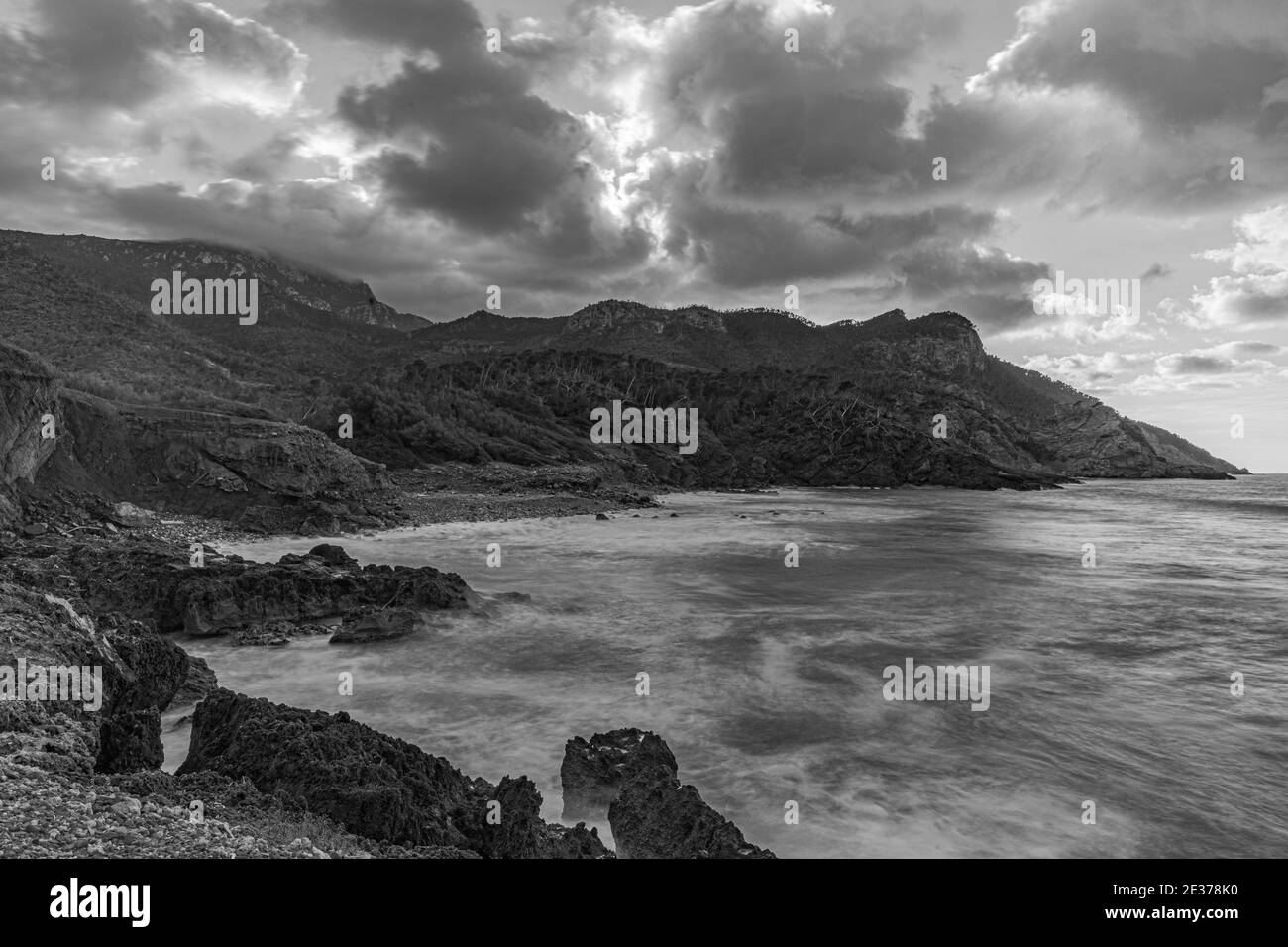 Immagine della spiaggia di Son Buñola, a Port des Canonge, Maiorca, Spagna Foto Stock