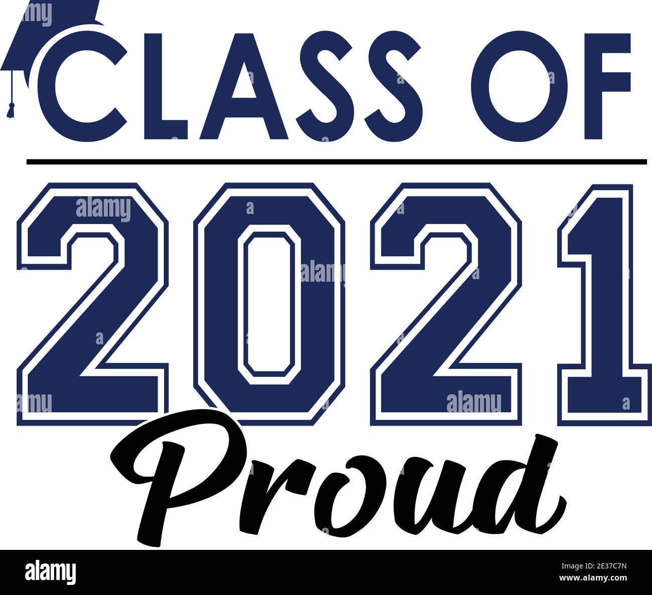 Classe di 2021 orgogliose Foto Stock