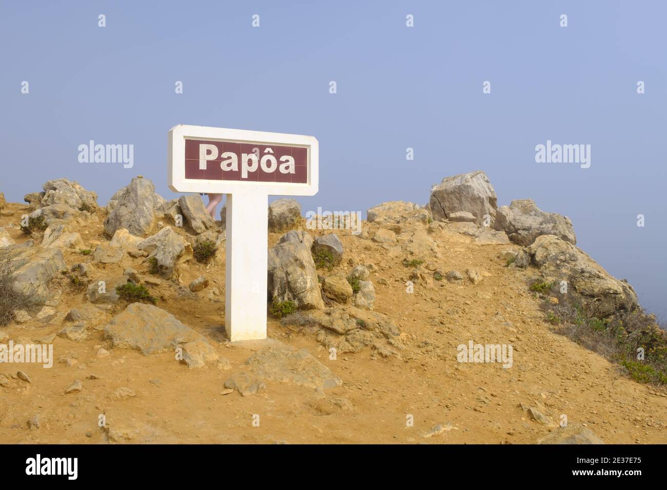 Papôa nella penisola portoghese di Peniche Foto Stock