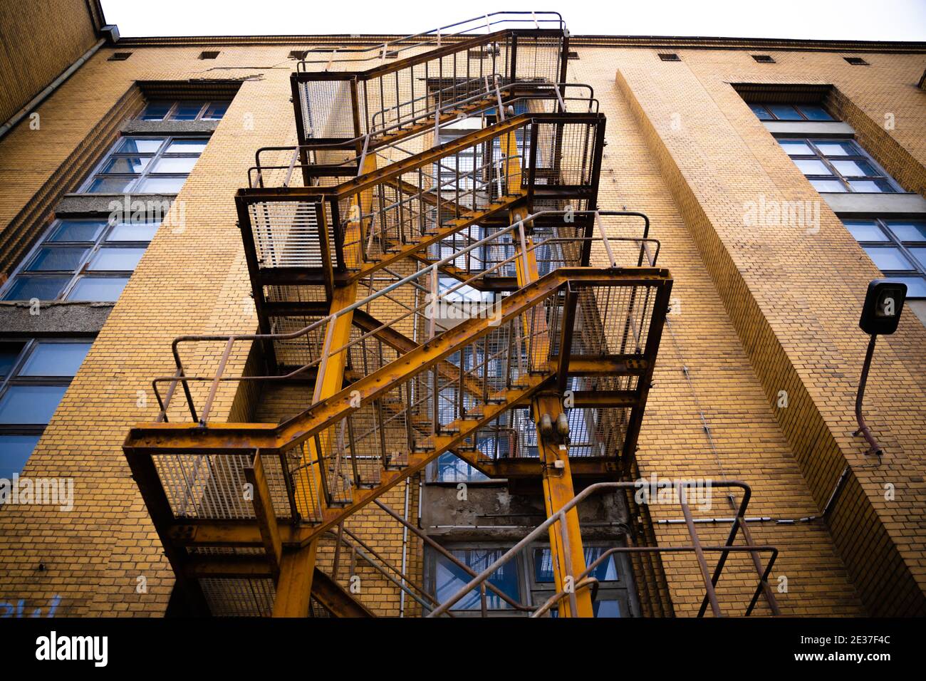 scalinata esterna sull'edificio Foto Stock