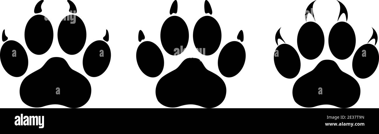 Paw, gatti, cani, animali, logo, sfondo Illustrazione Vettoriale