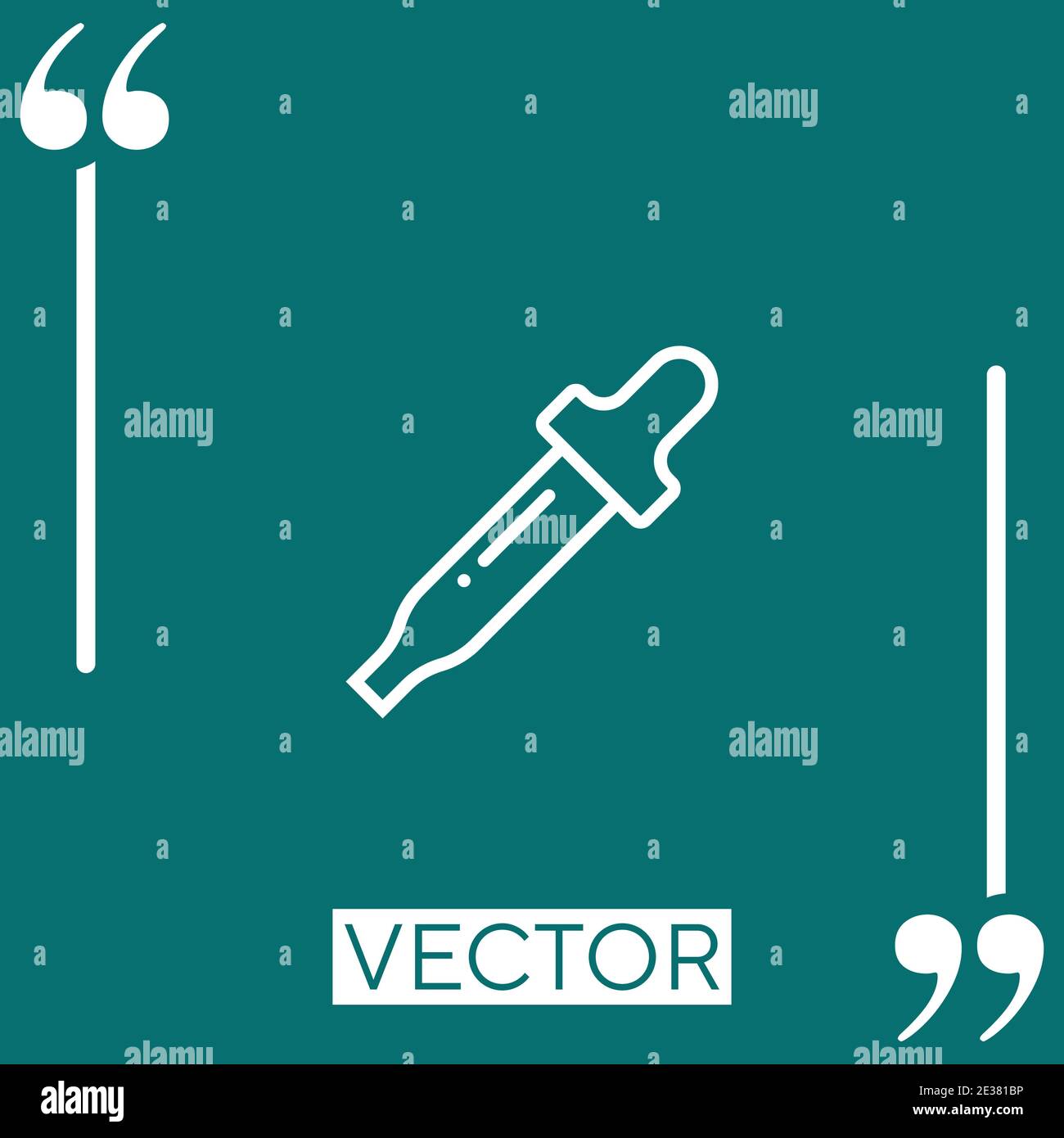 Icona vettore contagocce icona lineare. Linea tratto modificabile Illustrazione Vettoriale